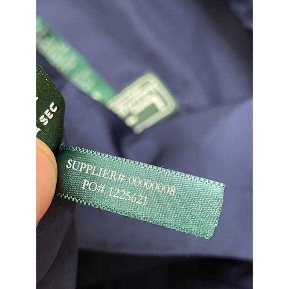 Lauren Ralph Lauren M Blue Jacket Poly Zip-Up Safari Military Utility Workwear - Picture 9 of 13